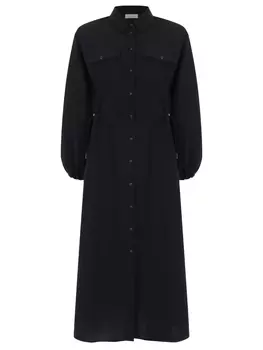 Платье-рубашка шерстяное