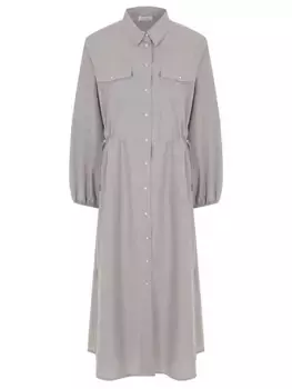 Платье-рубашка шерстяное