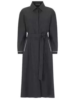 Платье-рубашка шерстяное