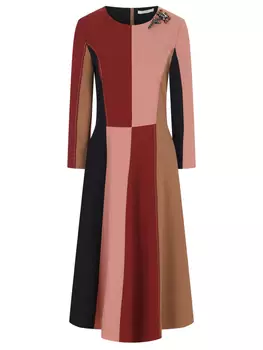 Платье с брошью BEATRICE