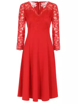 Платье с кружевом ERMANNO SCERVINO