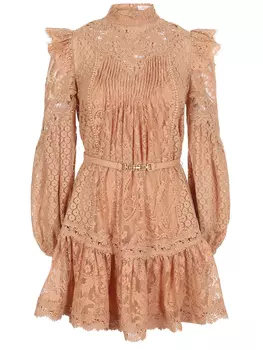 Платье с кружевом ZIMMERMANN