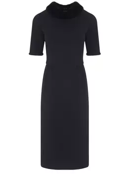 Платье с меховой отделкой