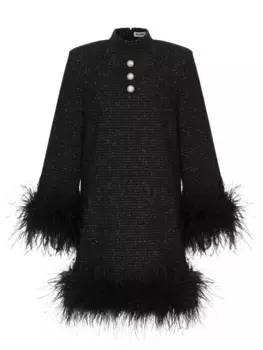 Платье с пером страуса