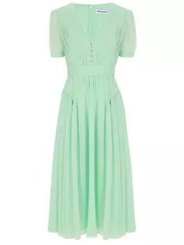 Платье с плиссе SELF-PORTRAIT