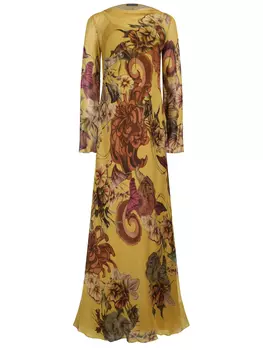Платье с принтом ALBERTA FERRETTI