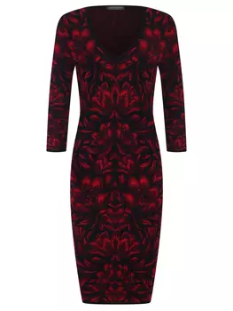 Платье с принтом ALEXANDER MCQUEEN