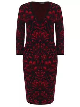 Платье с принтом ALEXANDER MCQUEEN