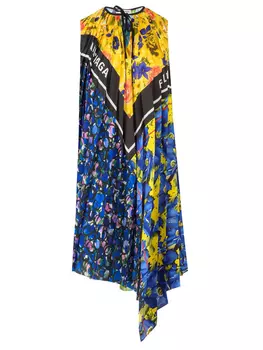 Платье с принтом BALENCIAGA