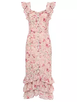 Платье с принтом EMILIA DELL'ORO