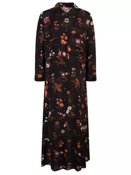Платье с принтом из вискозы MARINA RINALDI