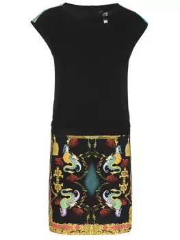 Платье с принтом ROBERTO CAVALLI