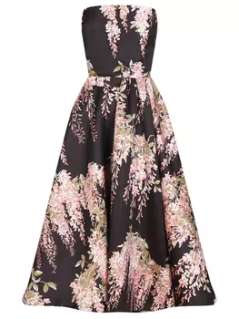 Платье с принтом ROCHAS