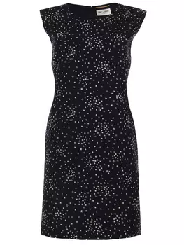 Платье с принтом SAINT LAURENT