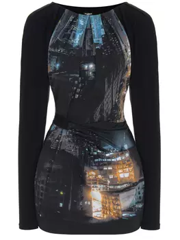 Платье с принтом TRICOT CHIC