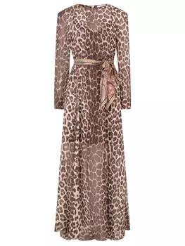 Платье с принтом ZIMMERMANN