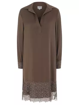 Платье шелковое с кружевом ARMANI COLLEZIONI