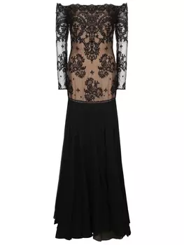 Платье шелковое с кружевом CYMBELINE