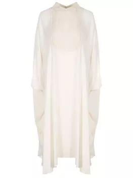 Платье шелковое с кружевом VALENTINO