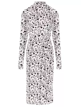 Платье шелковое с принтом