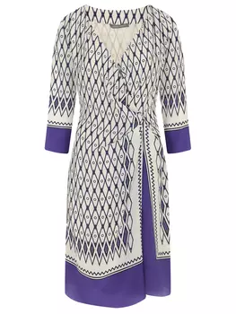 Платье шелковое с принтом ALBERTA FERRETTI