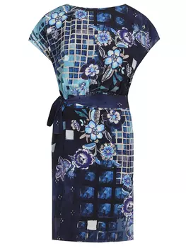 Платье шелковое с принтом ALBERTA FERRETTI