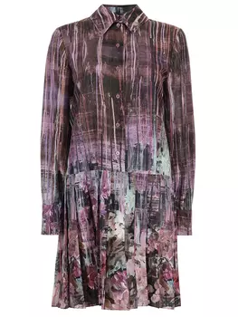 Платье шелковое с принтом ALBERTA FERRETTI