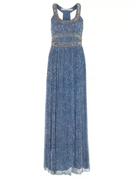 Платье шелковое с принтом BLANK