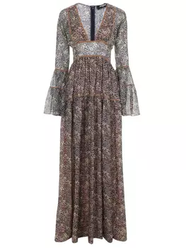 Платье шелковое с принтом DSQUARED2