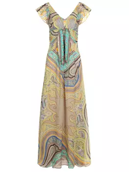 Платье шелковое с принтом ETRO