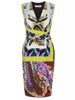 Платье шелковое с принтом ETRO