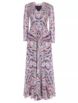 Платье шелковое с принтом ETRO