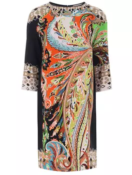 Платье шелковое с принтом ETRO
