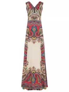 Платье шелковое с принтом ETRO