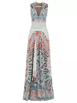 Платье шелковое с принтом ETRO