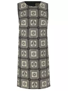 Платье шелковое с принтом FAUSTO PUGLISI