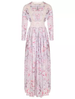 Платье шелковое с принтом FRANCESCO SCOGNAMIGLIO