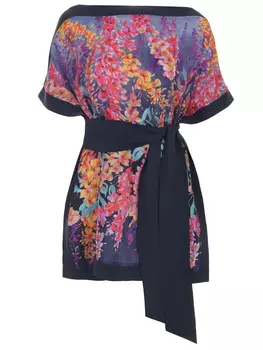 Платье шелковое с принтом GIORGIO GRATI