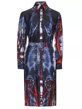 Платье шелковое с принтом SERGEI GRINKO