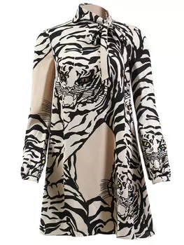 Платье шелковое с принтом VALENTINO