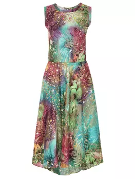 Платье шелковое с принтом VON VONNI