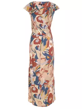 Платье шелковое с принтом WALTER VOULAZ