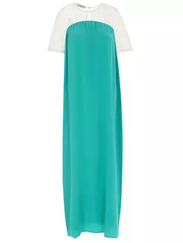 Платье шелковое с шитьем SAN ANDRES