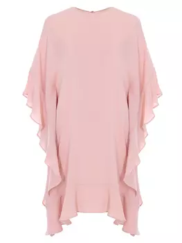 Платье шелковое с воланами VALENTINO