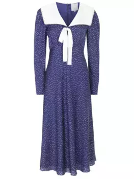 Платье шелковое в горох OLOLOL