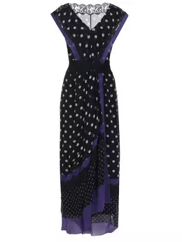 Платье шелковое в горох ALBERTA FERRETTI