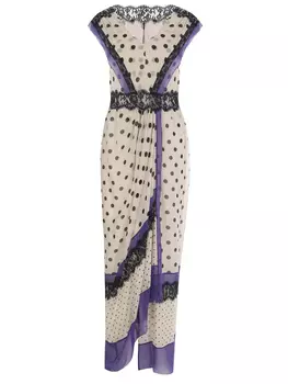 Платье шелковое в горох ALBERTA FERRETTI