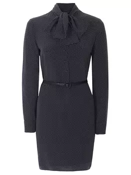 Платье шелковое в горох SAINT LAURENT