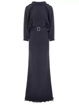 Платье шелковое в пол