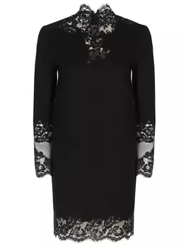 Платье шерстяное с кружевом ERMANNO SCERVINO